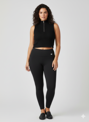 Blusa negra crop top- wild fable