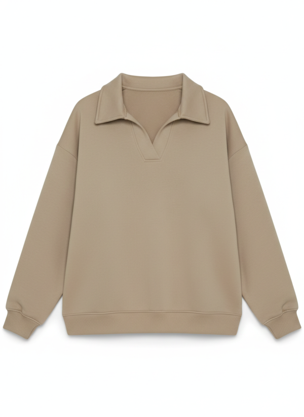 Sudadera Polo pullover con cuello en V – Talla XXL