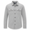 Camisa gris de manga larga con bolsillos infantil  Talla 10