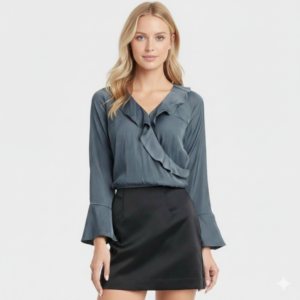 Blusa elegante de volantes marca: A new Day