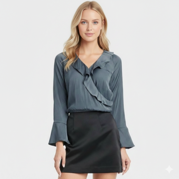 1770876660481 Blusa elegante de volantes marca: A new Day