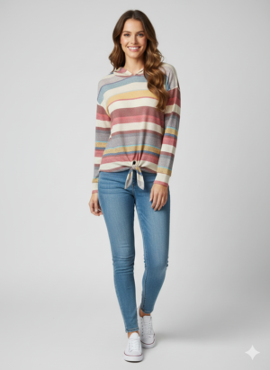 Sudadera Ligera a rayas Talla S