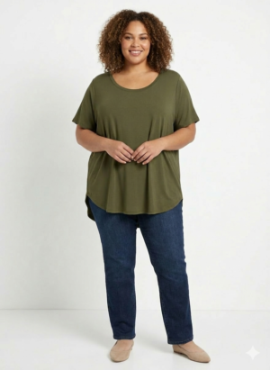 Blusa AVA-VIV Verde Olivo – Talla XL